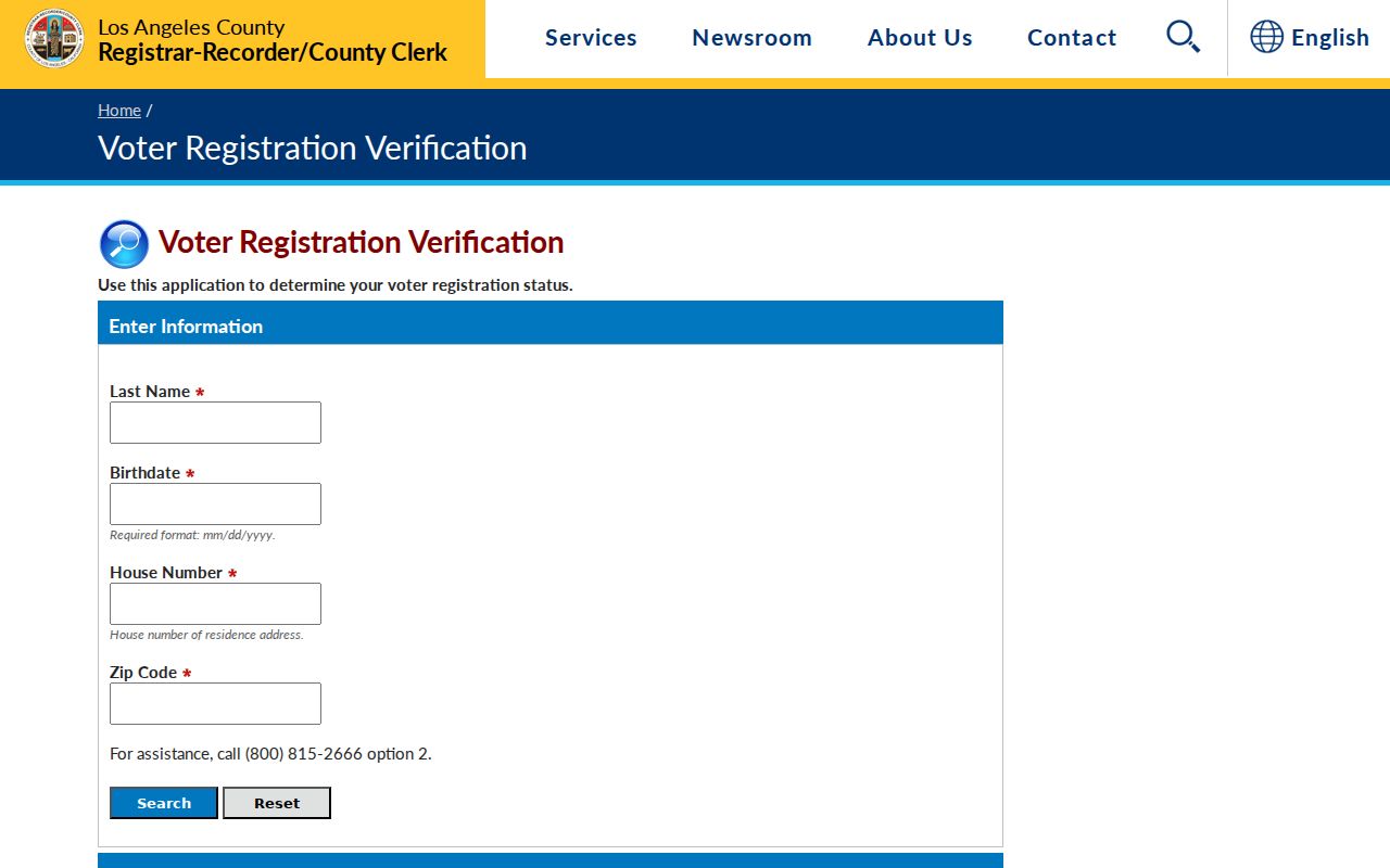 Whittier residents directory voter status verification