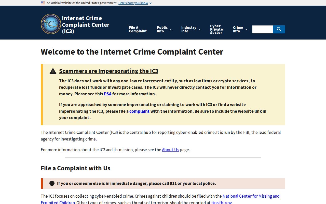 Whittier neighbors FBI Internet Crime Complaint Center